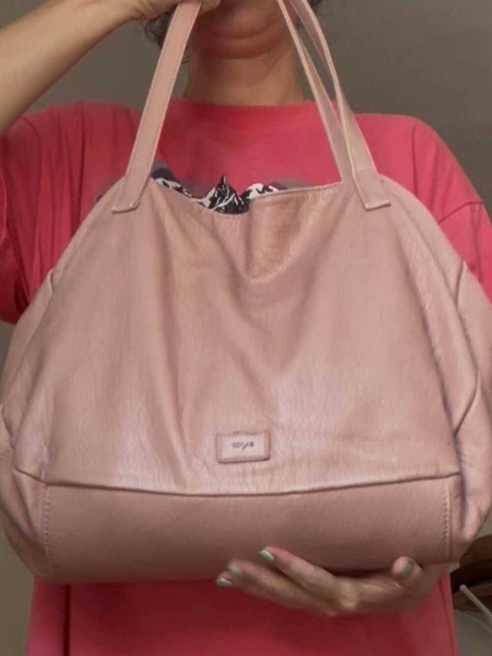 Designer Bag CoLab brand Beautiful blush pink slouchy shoulder softcomfy leather